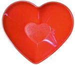 Melamine Bowls Set Of 4 Heart Shaped Red With Gold Accents 7" Across Novogratz. Fixed Price $22.95.