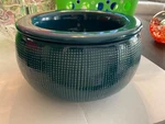 Tastefully Simple Dip Chiller #421885 2-PC Teal Blue Ceramic Textured 6"X3". Fixed Price $15.00.