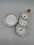 Mud Pie Snowman Christmas Holiday Divided Serving Bowl & Chocoholic Candy Dish. Fixed Price $42.78.