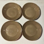 Crate & Barrel Marin Pasta Bowl Salad Plate Set Of 4 Taupe Brown 9 1/2" Portugal. Fixed Price $47.60.