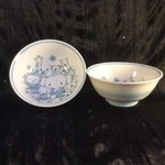 Schen Kotobuki Kids Rice Noodle Bowl Blue Animals 6 1/4 Footed Base Set Of 2. Fixed Price $28.75.