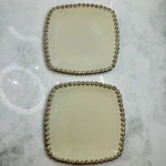 Southern Living Home Villa Stoneware Square Salad Plates 8.25" Set Of. Fixed Price $31.50.