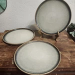 Yellowstone Stoneware Kayce 8.5" Plates Set Of 3 Rustic Western Style. Fixed Price $14.99.