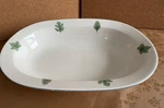 Wsp - Damon Wood 10" Oval Vegetable Bowl / Green Leaf Stoneware Vintage. Fixed Price $25.00.