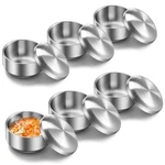 6 Pcs 12OZ Stainless Steel Korean Soup Rice Bowl Lid Doublewalled Kitchen. Fixed Price $56.61.