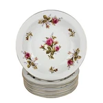 7 Vintage Floral Park FLP1 Moss Rose Soup Bowls 1/2" Japan. Fixed Price $55.97.
