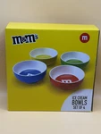M&m's World Characters Lentil Ice Cream Ceramic Bowls Set Of 4 New In Box. Fixed Price $44.00.