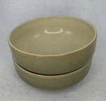 2 Denby Fire Cream/sage Stoneware Soup/cereal Bowls England 6IN Discontinued. Fixed Price $48.00.