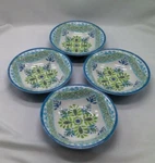 Melamine Bowls Blue Green White Mosaic Set Of 4 Heavyweight Durable 7.25 In.. Fixed Price $30.00.