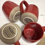 Better Homes & Gardens Red Ceramic Coffee Mug Set 4 Dishwasher Microwave Safe. Fixed Price $9.00.
