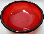 6" Vintage Arcoroc France Ruby Red Glass Salad/mixing/serving Bowl Centerpiece. Fixed Price $13.99.