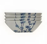 Maxwell & Williams Oriental Blossom Cereal Soup Salad Bowls Set Of 4 Square Blue. Fixed Price $39.99.