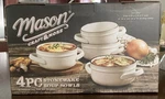 Mason Craft & More 4-PIECE Stoneware Soup Bowls Set. Fixed Price $30.00.