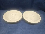 Vintage American International Trading Co. SET/2 Cream Speckled Cereal Bowls Euc. Fixed Price $14.99.