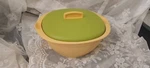 Tupperware 7 1/2 Cup Legacy Essentials Round Bowl Green & Yellow 3186A-1 Retro. Fixed Price $15.00.