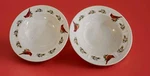 2 '70S Gibson Winter Bird/holly Rimmed Soup Bowl Christmas Holiday Cardinal 8.5". Fixed Price $16.00.