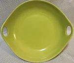 Crate & Barrel Kai Citrus Serving Bowl Tray Handles 13.75" Green Rare. Fixed Price $32.99.